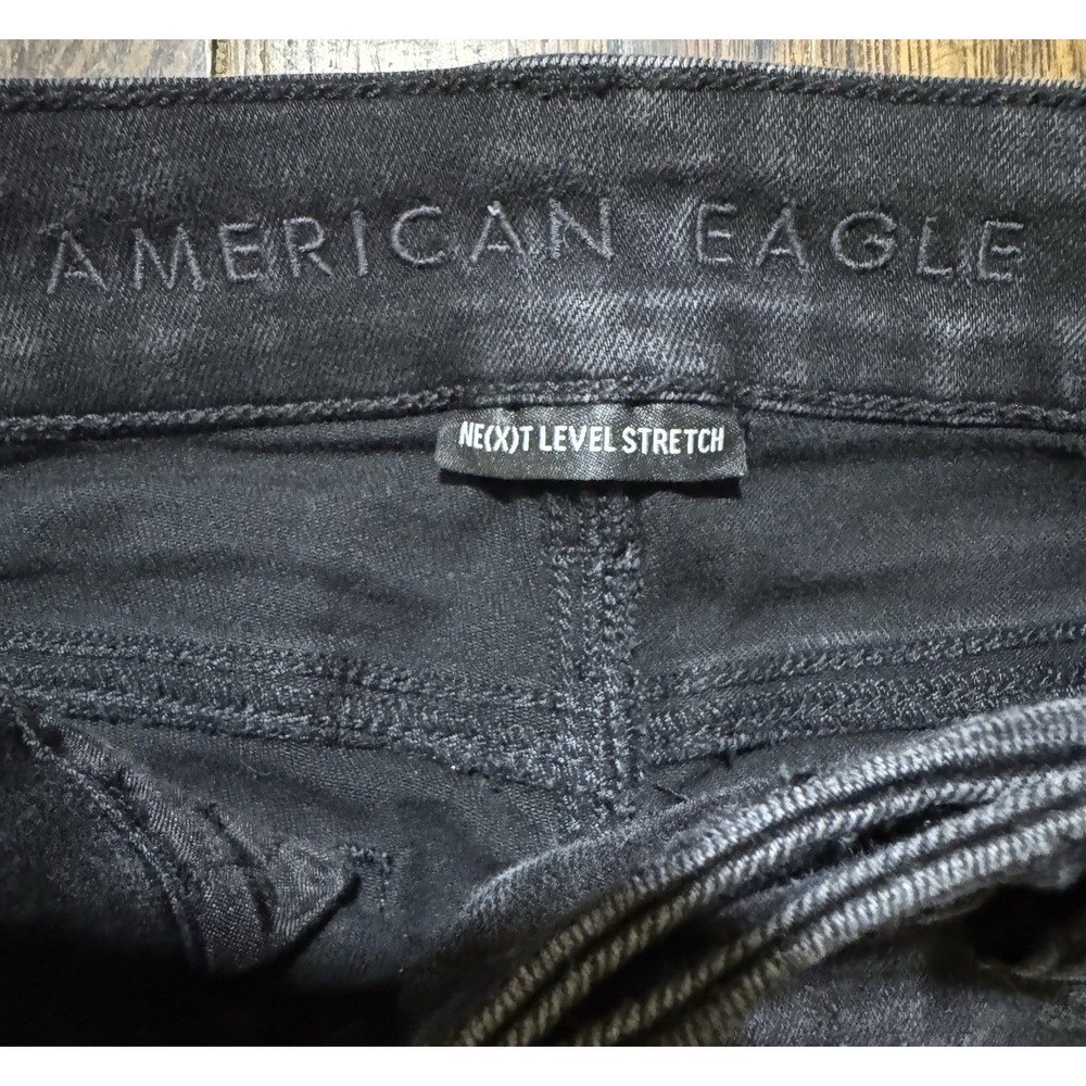 American Eagle Jegging Women's Size 000 Reg Next Level Stretch Black Low Rise - Picture 7 of 10